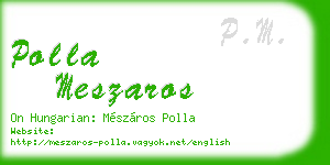 polla meszaros business card